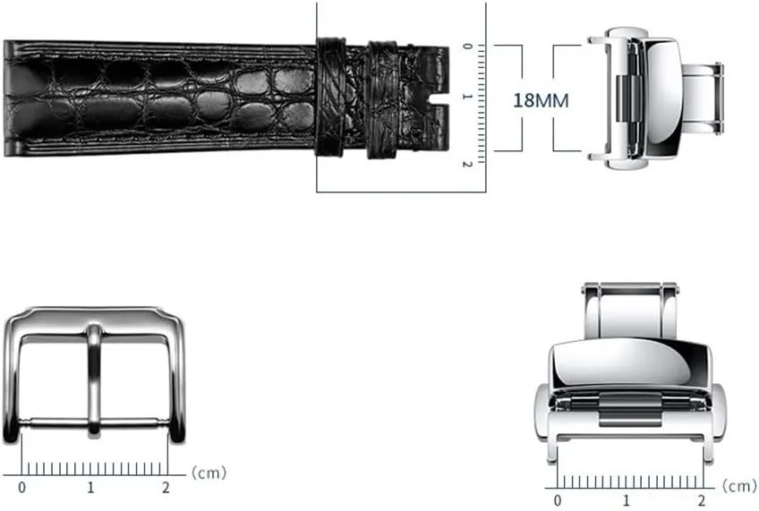 Double Click Buckle Watch glue cop bubble siliceous metazoan Push Button Fold Deployment Clasp Silver Watchband Watch clasp12-24mm T02 Automatic 