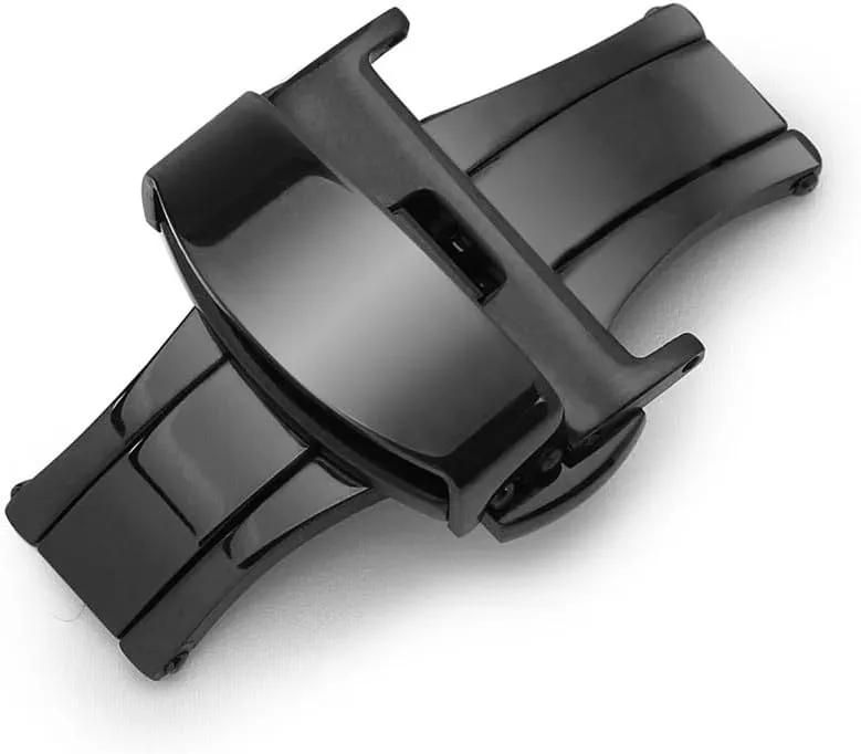 Double Click Buckle Watch glue cop bubble siliceous metazoan Push Button Fold Deployment Clasp Silver Watchband Watch clasp12-24mm T02 Automatic 