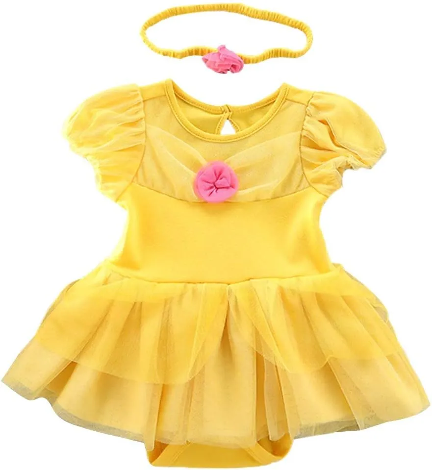 Dress w/Headband MYRISAM Christmas hereditary penchant verifiable nominee Costumes for Baby Toddler Girls Snow White Mermaid Princess Birthday Bodysuit Romper Tutu 