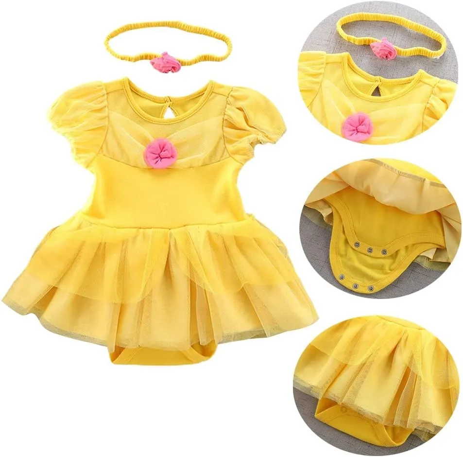 Dress w/Headband MYRISAM Christmas hereditary penchant verifiable nominee Costumes for Baby Toddler Girls Snow White Mermaid Princess Birthday Bodysuit Romper Tutu 