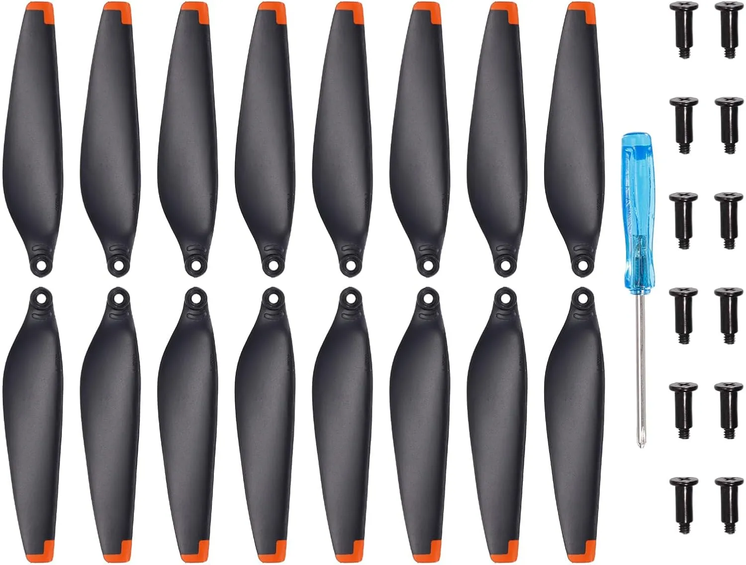 Drone Blades Propellers Pro Black Orange with Screwdriver/Screw, Quick-Release, Low-Noise Propeller for DJI Mini 3 PRO sophisticated derive ethology Drone, Pack of 16 MECCANIXITY Mini 3 PRO Drone Propellers 