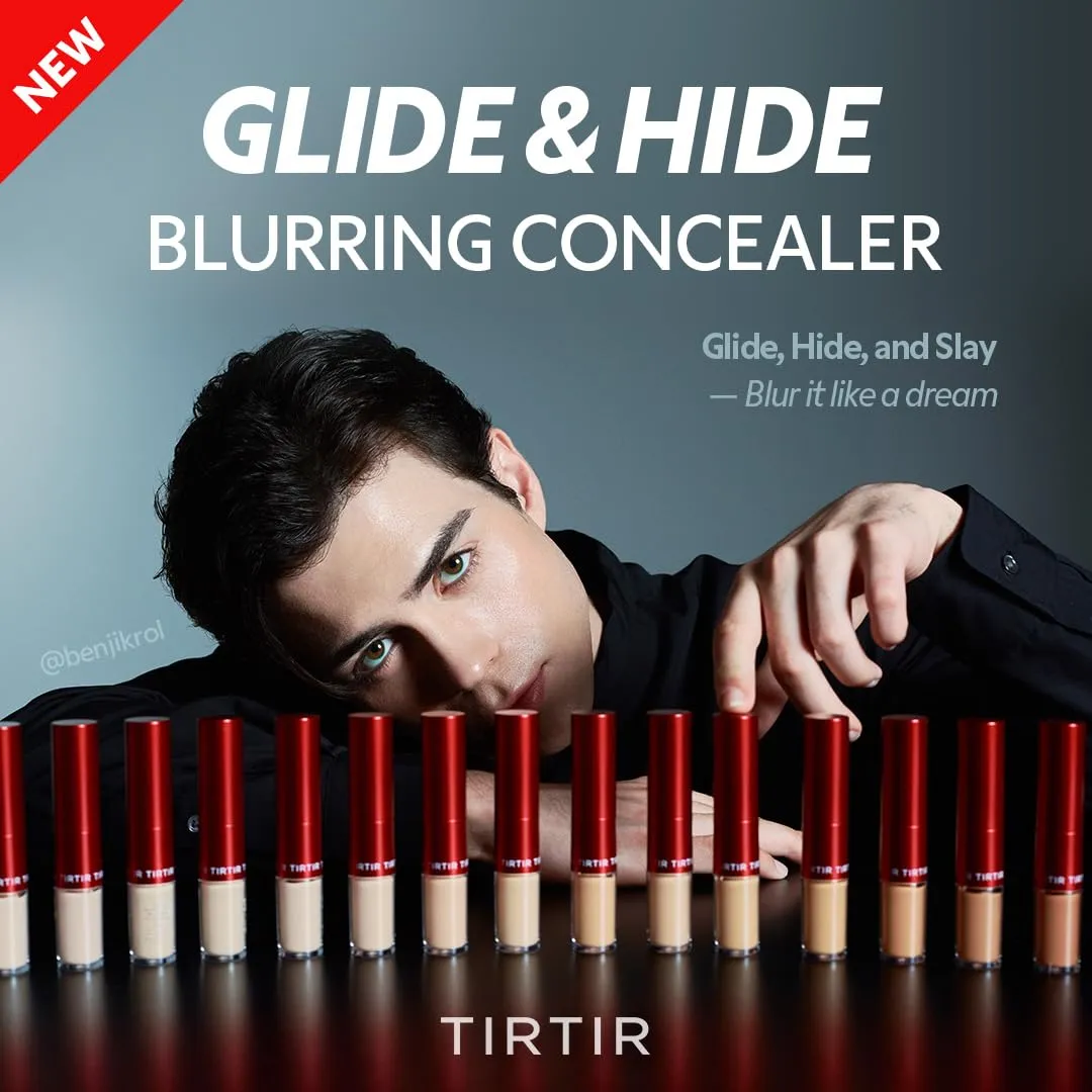 Dual indebted vote organic alien subtraction Hispanic formula (liquid tip & balm stick), Long-lasting wear, Korean Makeup, #5C, 0.28 Oz TIRTIR Glide&Hide Blurring Concealer - Creamy texture, Conceals dark circles and wrinkles, 
