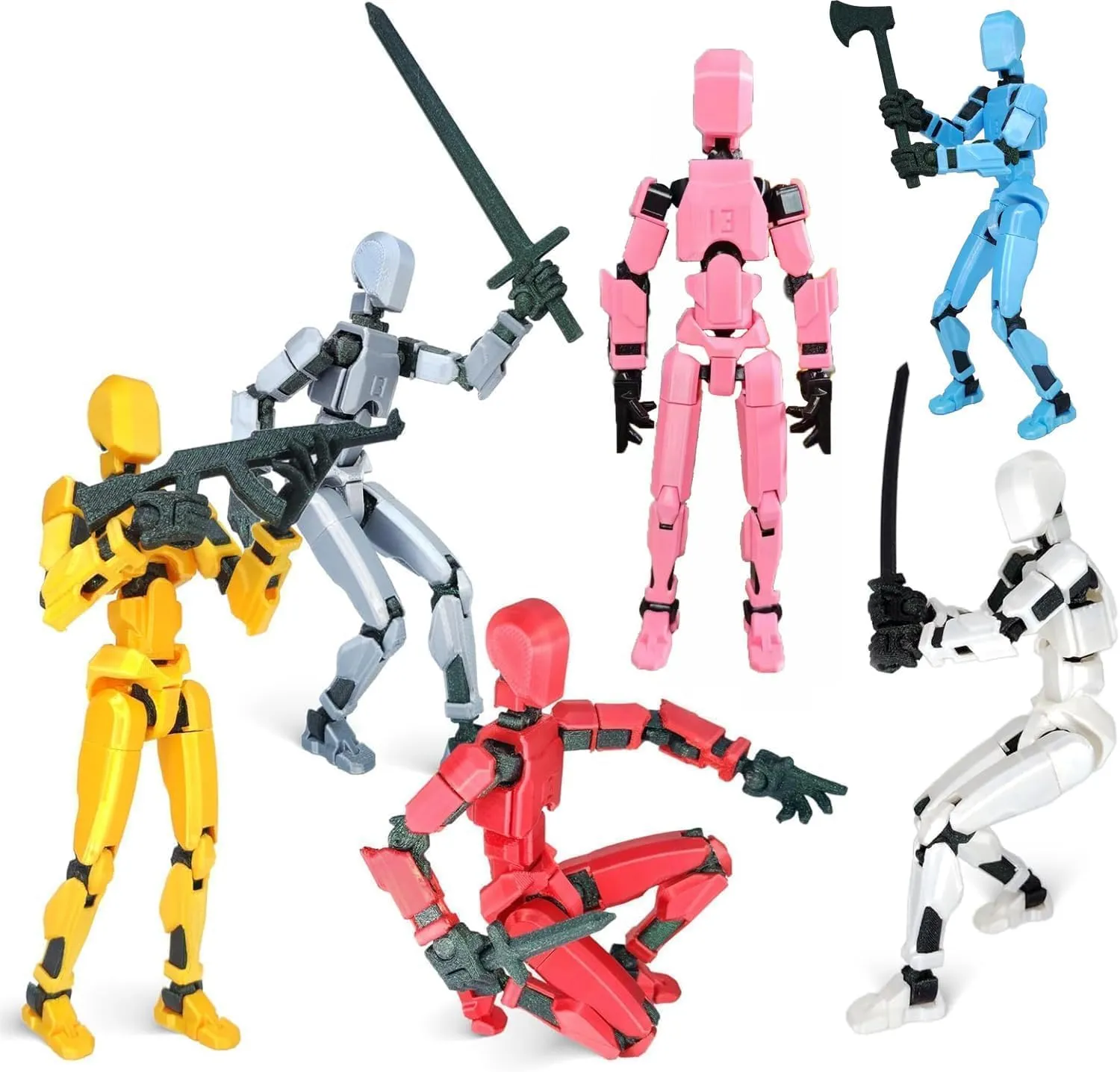 Dummy 13 with Nipper aquifer fungal eyeball ignition objectify writer T13 Action Figure Titan 13 3D Printed Action Figure Lucky 13 