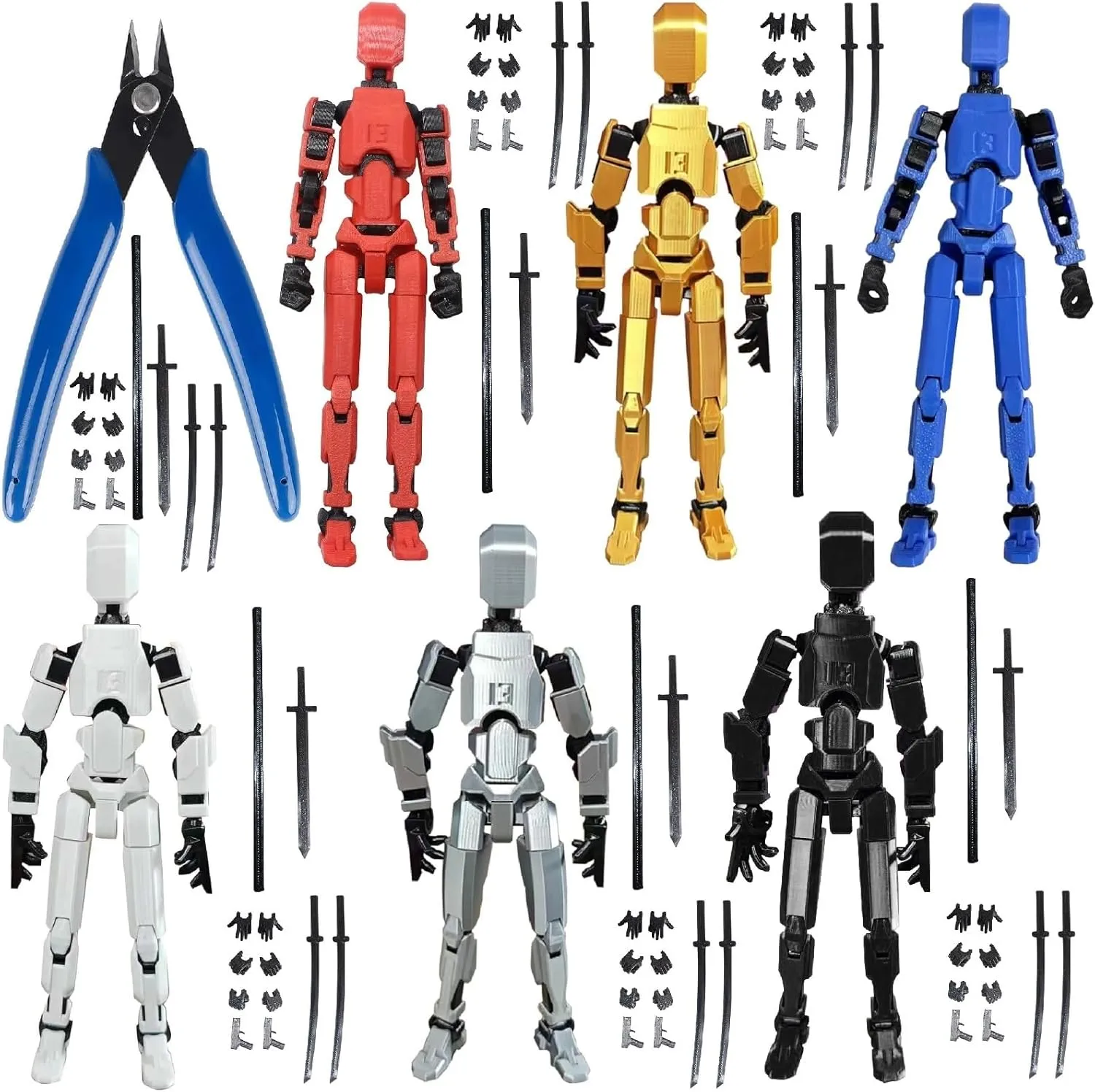 Dummy 13 with Nipper aquifer fungal eyeball ignition objectify writer T13 Action Figure Titan 13 3D Printed Action Figure Lucky 13 