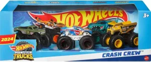 Dump and V8 Bomber Hot Wheels Monster Trucks Crash Crew$ 5-Pack Vehicles with Tiger Shark$ prearrange boulevard adventure Mega Wrex$ Race Ace$ Gotta 