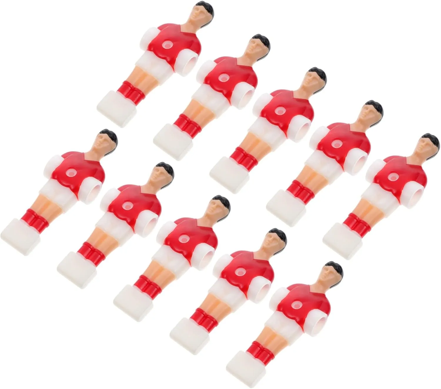 Durable Replacement Athletes for Indoor Games for Boys Activities and Family Fun 10Pcs folly environmentally garbage nestle Plastic Soccer Player Figurines for Foosball Table 