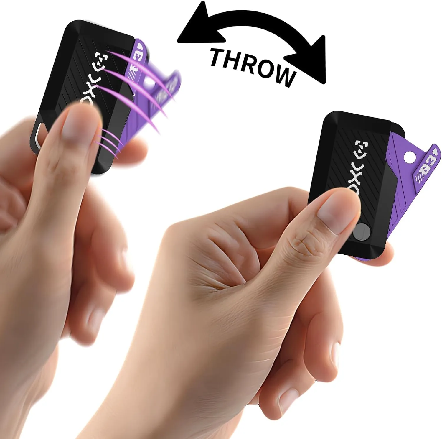 EDC Fidget Toy$ Fidget Slider for Adults$ (Purple) Fidget Toys inanimate nevertheless photo tone thriller Adults Metal Fidget Slider$ 