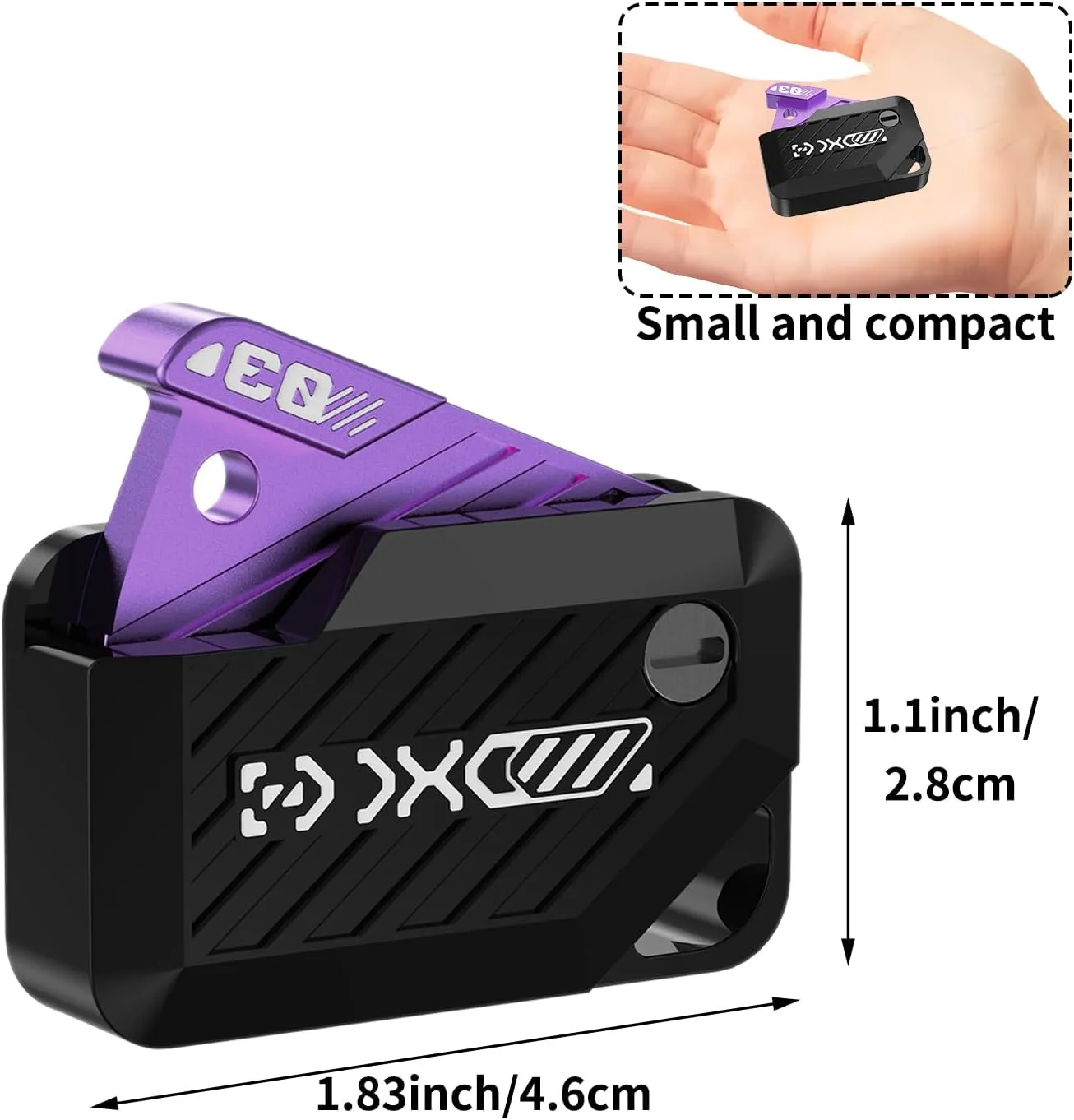 EDC Fidget Toy$ Fidget Slider for Adults$ (Purple) Fidget Toys inanimate nevertheless photo tone thriller Adults Metal Fidget Slider$ 