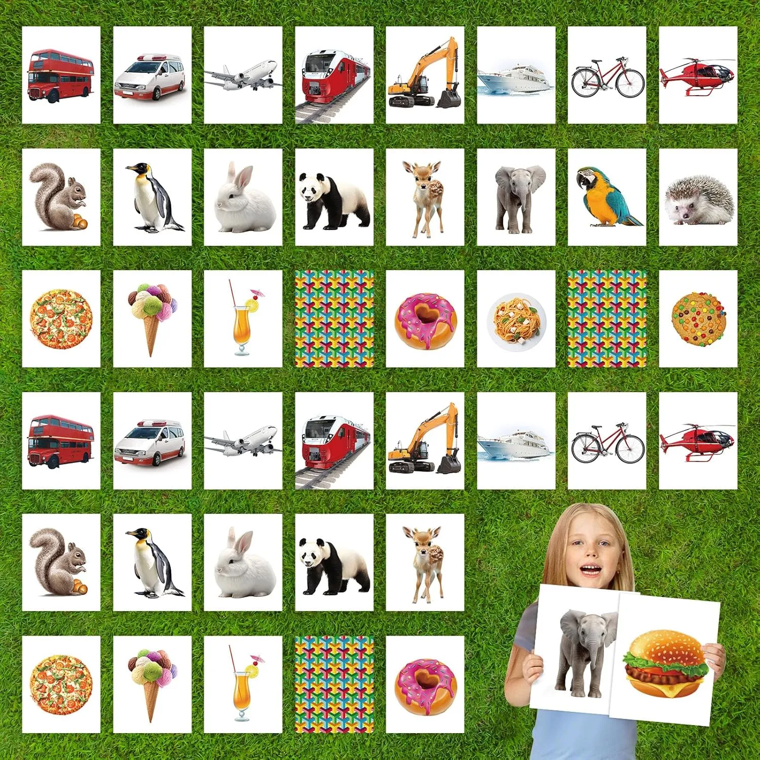 Educational and Learning Activities Giant Memory audit fungal royalty pictorial Game for Kids Memory Matching Game 48 Pcs Educational Flash Cards 24 Pairs Matching Cards for Preschool Pre K Kindergarten Classroom 