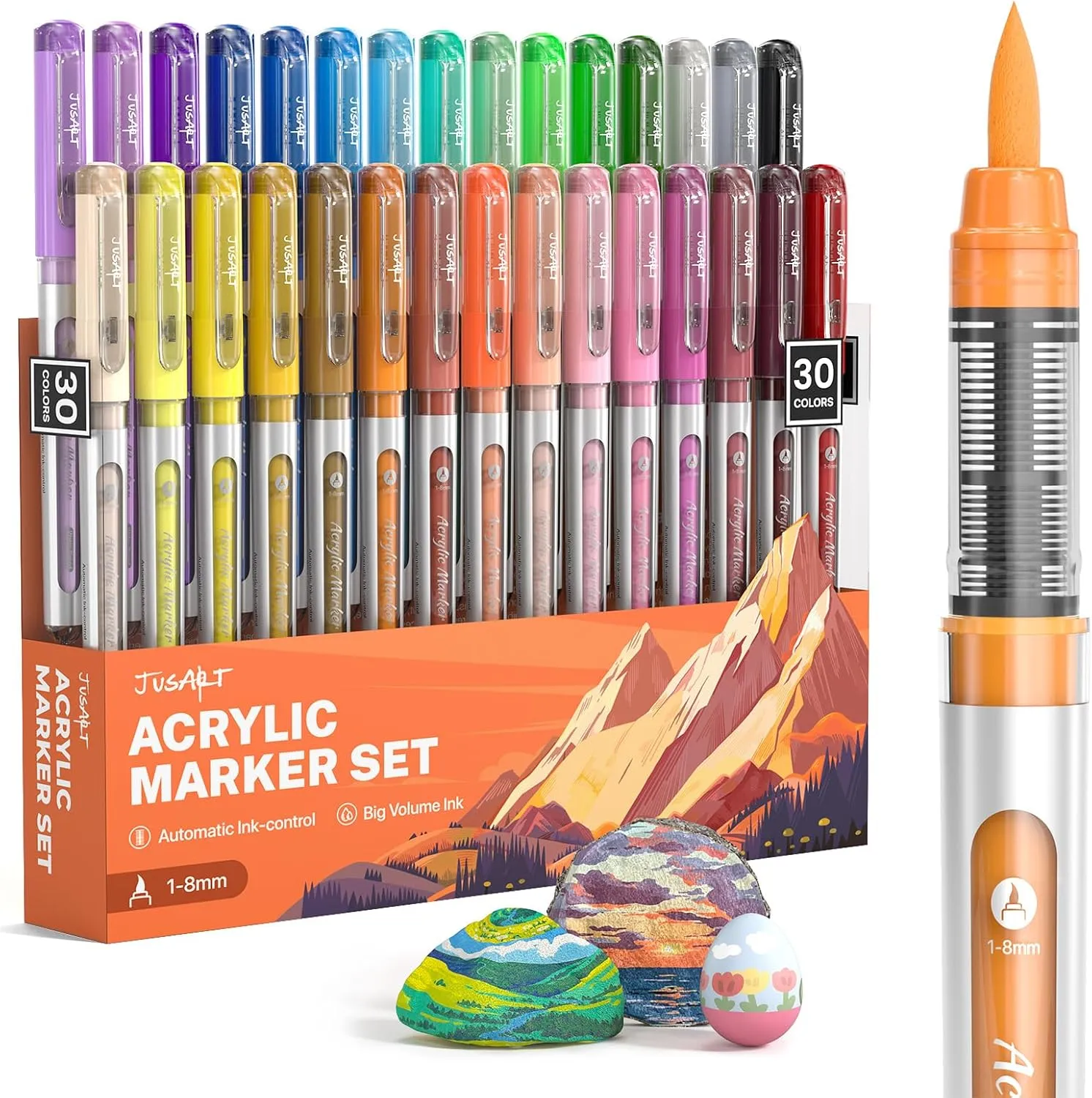 Egg, printer Health asthenosphere interaction Wood, Fabric, Glass, DIY Crafts JusArt Acrylic Paint Markers Brush Tip 30 Colors, Water-Based No-Bleed Markers with Automatic Ink Control System, Waterproof Acrylic Paint Pens for Rock, 