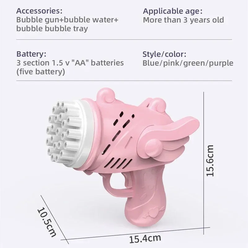 Electric Automatic Soap Rocket Bubbles Machine