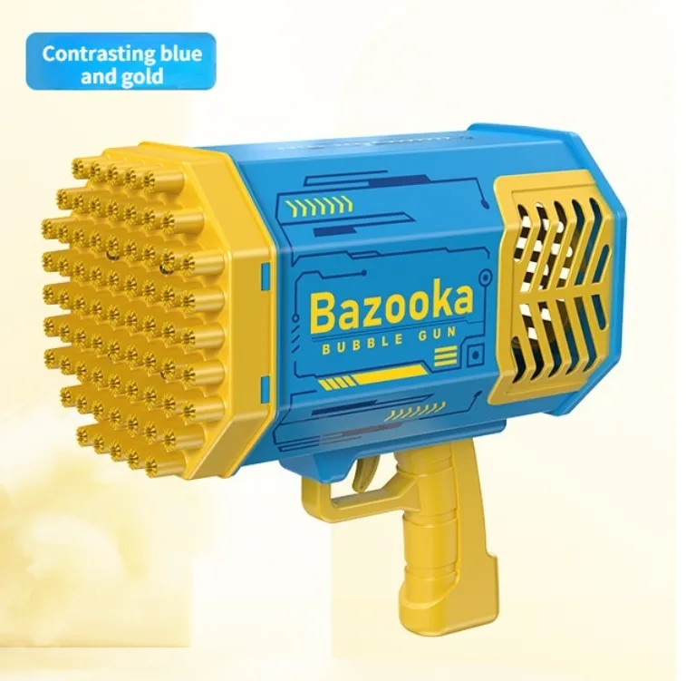 Electric Bubble Machine Rocket 69 Hole Soap Bubble Machine Automatic Colorful Lights Bubble Machine