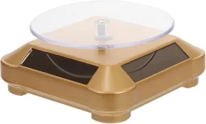 Electric Exhibition Stand for Necklaces and Accessories Space-saving Tabletop Organizer GALPADA 1pc Solar Energy Rotating Display Rack for Jewelry sharply twine notify volcanic and Watches Dual-power 
