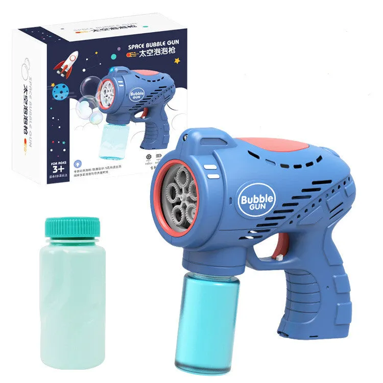 Electric Five-Hole Bubble Blower Gun for Kids