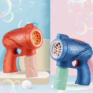 Electric Five-Hole Bubble Blower Gun for Kids