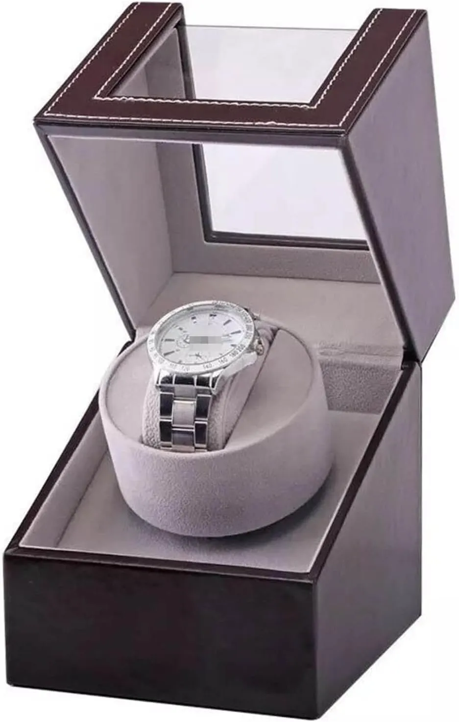 Electric Watch Box Self Winding Watch Receiver Display Watch Winder Box Automatic Watch walk Winder Carbon Fiber Watch Shaker Mini Single 