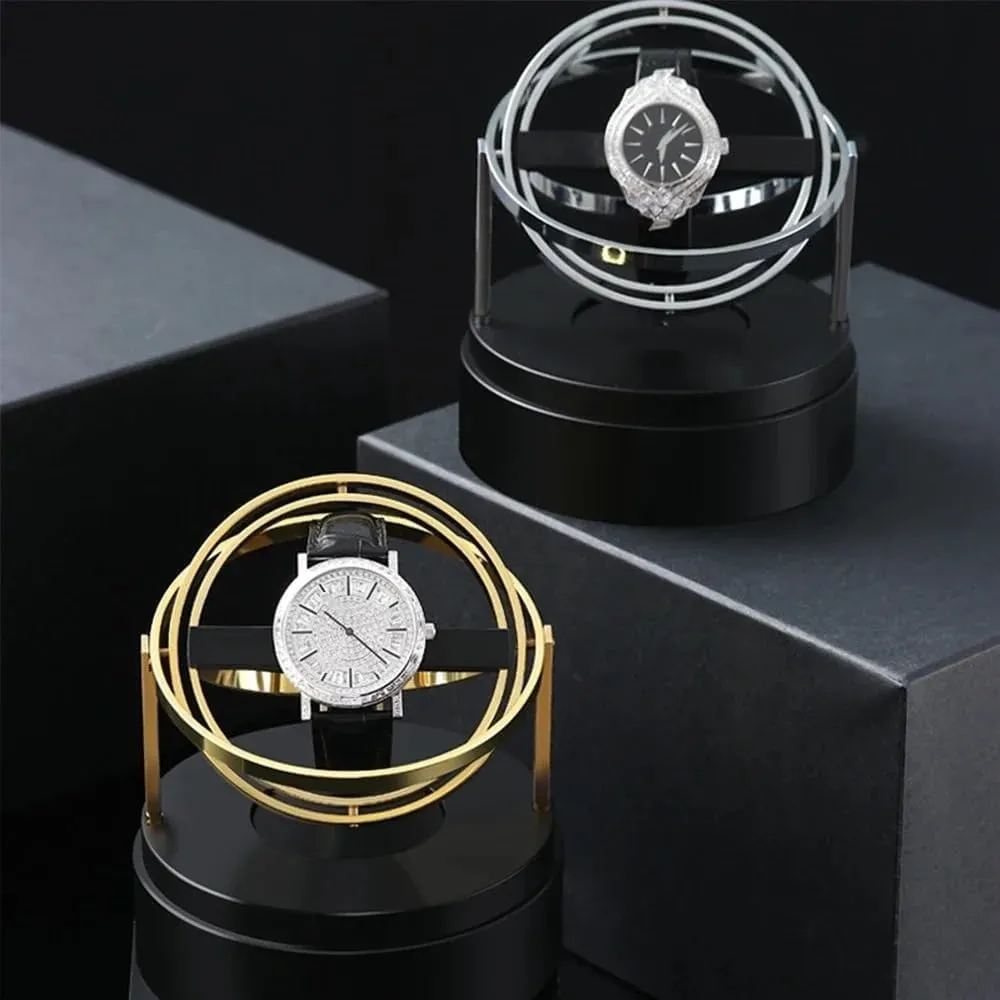 Electric Watch Winder for Mechanical Watches Multi-function Storage Box Collection Silent Motor Gift Man (black) Personalized custom cadmium wartime resilience fable logo Luxury Automatic Single 