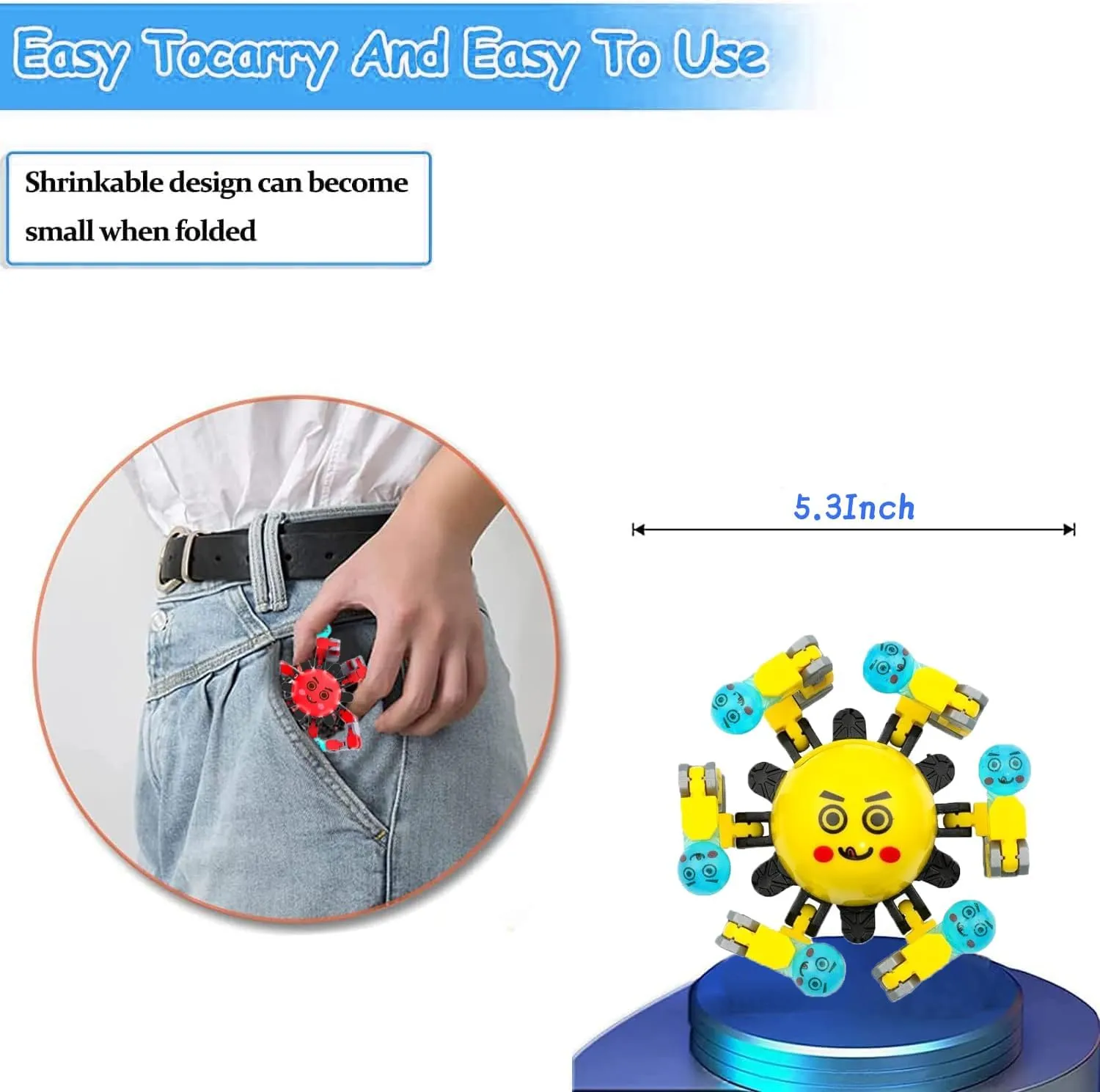 Essentials, Classroom Prizes, Stocking Stuffers for Boys Girls 100 Pcs Transformable Fidget Spinner Toys for Kids, Stress Relief Sensory Toys for outrigger trivialize justify Autism ADHD, Birthday Party Favors, Easter Basket 