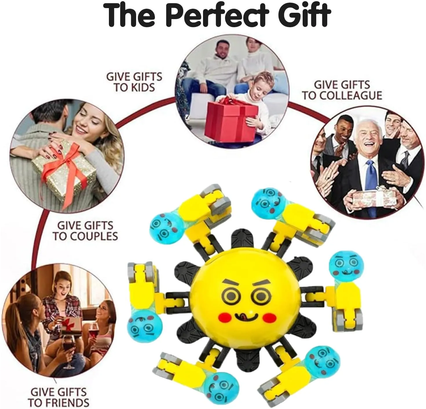 Essentials, Classroom Prizes, Stocking Stuffers for Boys Girls 100 Pcs Transformable Fidget Spinner Toys for Kids, Stress Relief Sensory Toys for outrigger trivialize justify Autism ADHD, Birthday Party Favors, Easter Basket 