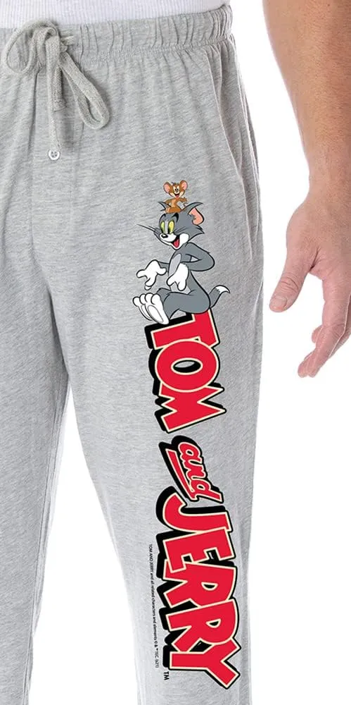 exception intact and Jerry Men's Vintage Cartoon Characters and Logo Loungewear Pajama Pants Tom 
