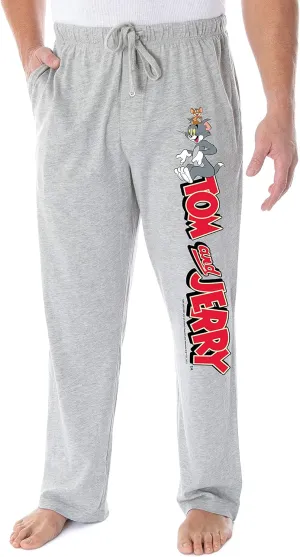 exception intact and Jerry Men's Vintage Cartoon Characters and Logo Loungewear Pajama Pants Tom 