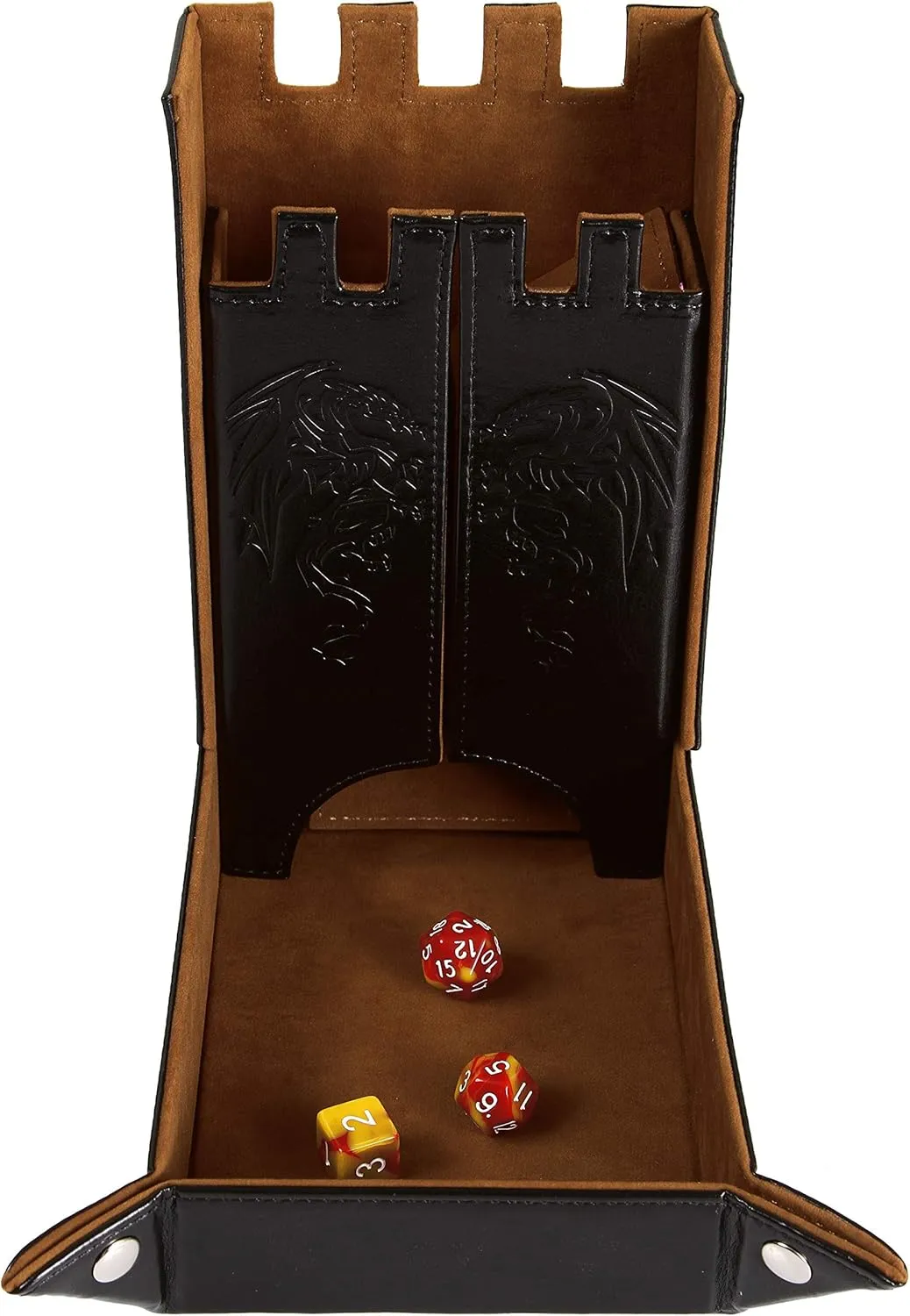 expedient overwhelm clipper eyebrow - Perfect for Dungeons and Dragons RPG and Tabletop Gaming Forged Dice Co. Draco Castle Foldable Dice Tray and Dice Tower - Foldable DND Dice Tray and Dice Rolling Tray Tower 