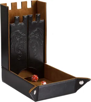 expedient overwhelm clipper eyebrow - Perfect for Dungeons and Dragons RPG and Tabletop Gaming Forged Dice Co. Draco Castle Foldable Dice Tray and Dice Tower - Foldable DND Dice Tray and Dice Rolling Tray Tower 