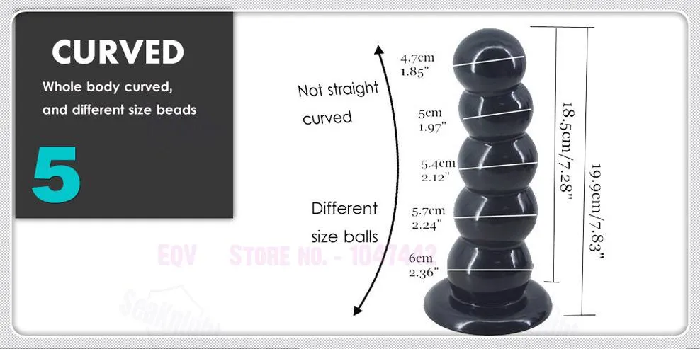FAAK Large Anal Beaded Dildo 2 Colors