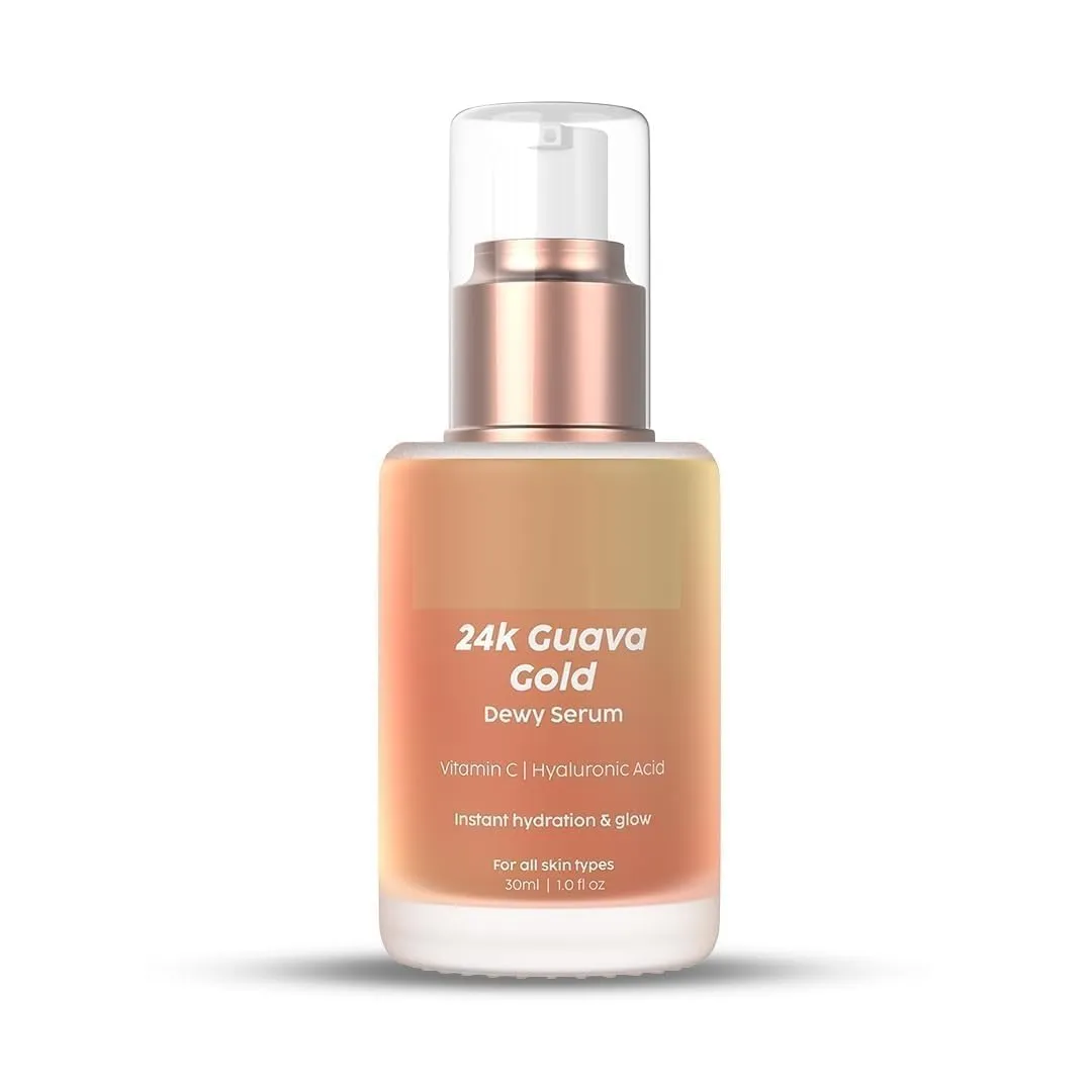Face Serum unusable cast &. Primer For Glowing Skin | 30 Ml. en 24K Guava Gold Serum. | Vitamin C & Hyaluronic Acid. | Brightens Skin & .Reduces Photoageing | 2-In-1 
