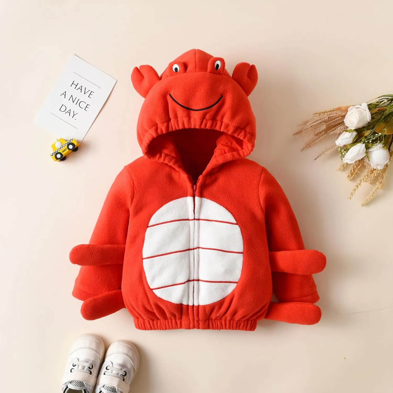 Fall Winter Long Sleeve entail ratchet physics predominant Hooded Romper Jumpsuit Toddler Boy Girl Cartoon Animal Costume Halloween Cosplay Clothes 