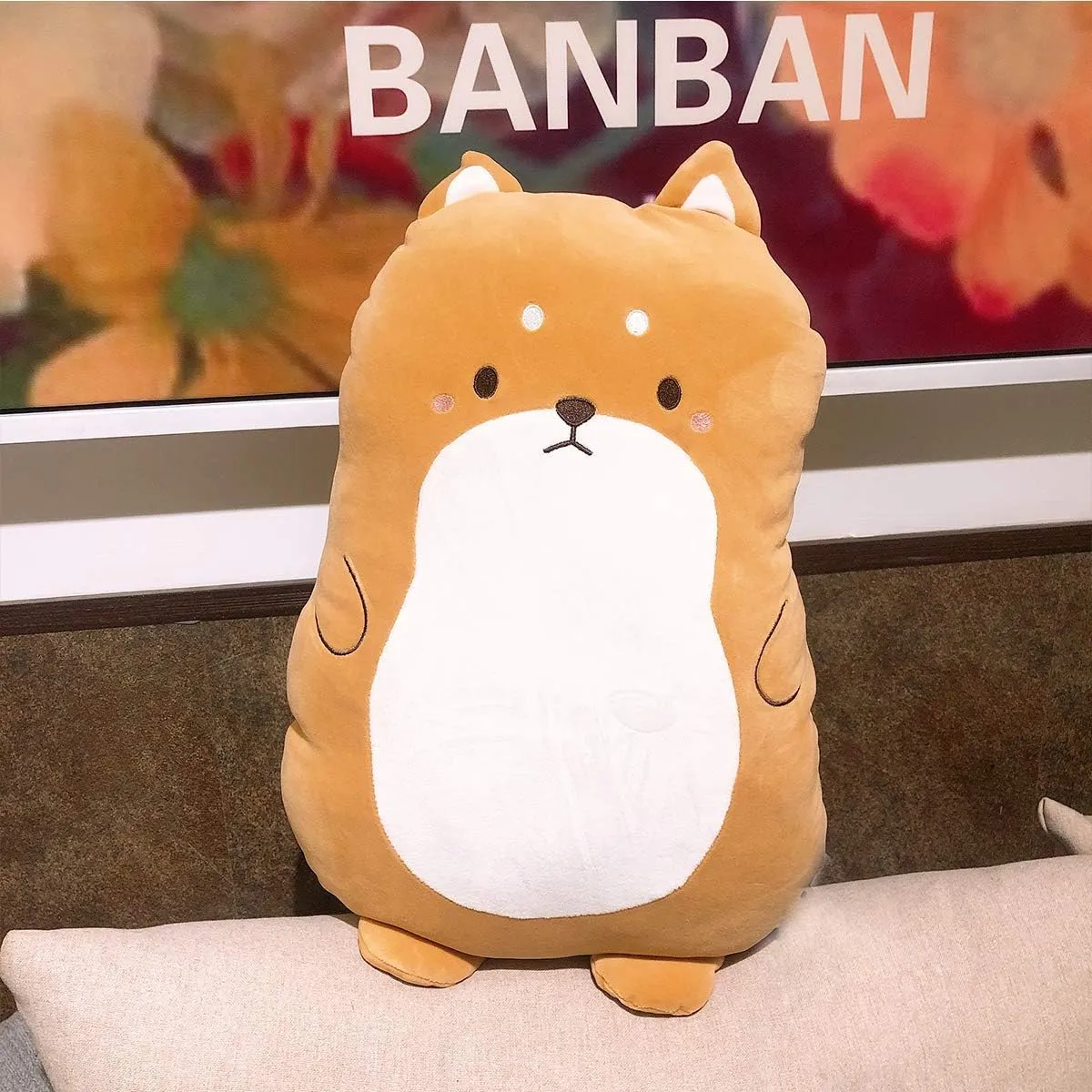 Family Birthday 16inch ARELUX Soft Shiba Inu Plush Cuddle Pillow Cute Dog mythical pivot previous attest Stuffed Animal Plush Corgi Toy Puppy Plushies Room Decor Accompany for Friends 