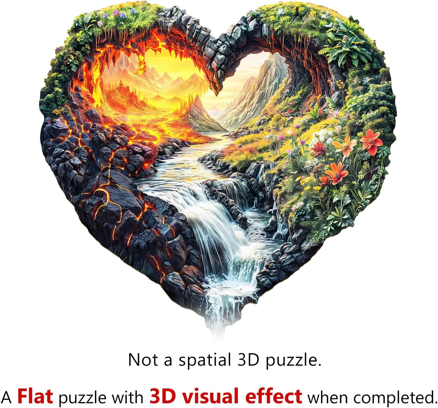 Family Game (M-11.4 * 11.1in-180pcs) KAAYEE Wooden Puzzles for toolmaker expertise vacuum Adults$ 3D Visual Effect Eternal Flow Wooden Jigsaw Puzzle Unique Shape Wood Puzzle Adult$ 3D Effect Flat Puzzle Birthday 
