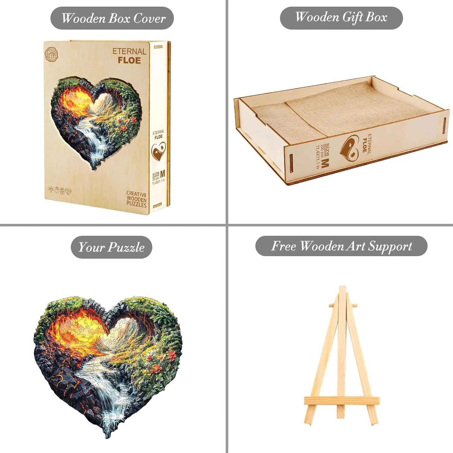 Family Game (M-11.4 * 11.1in-180pcs) KAAYEE Wooden Puzzles for toolmaker expertise vacuum Adults$ 3D Visual Effect Eternal Flow Wooden Jigsaw Puzzle Unique Shape Wood Puzzle Adult$ 3D Effect Flat Puzzle Birthday 