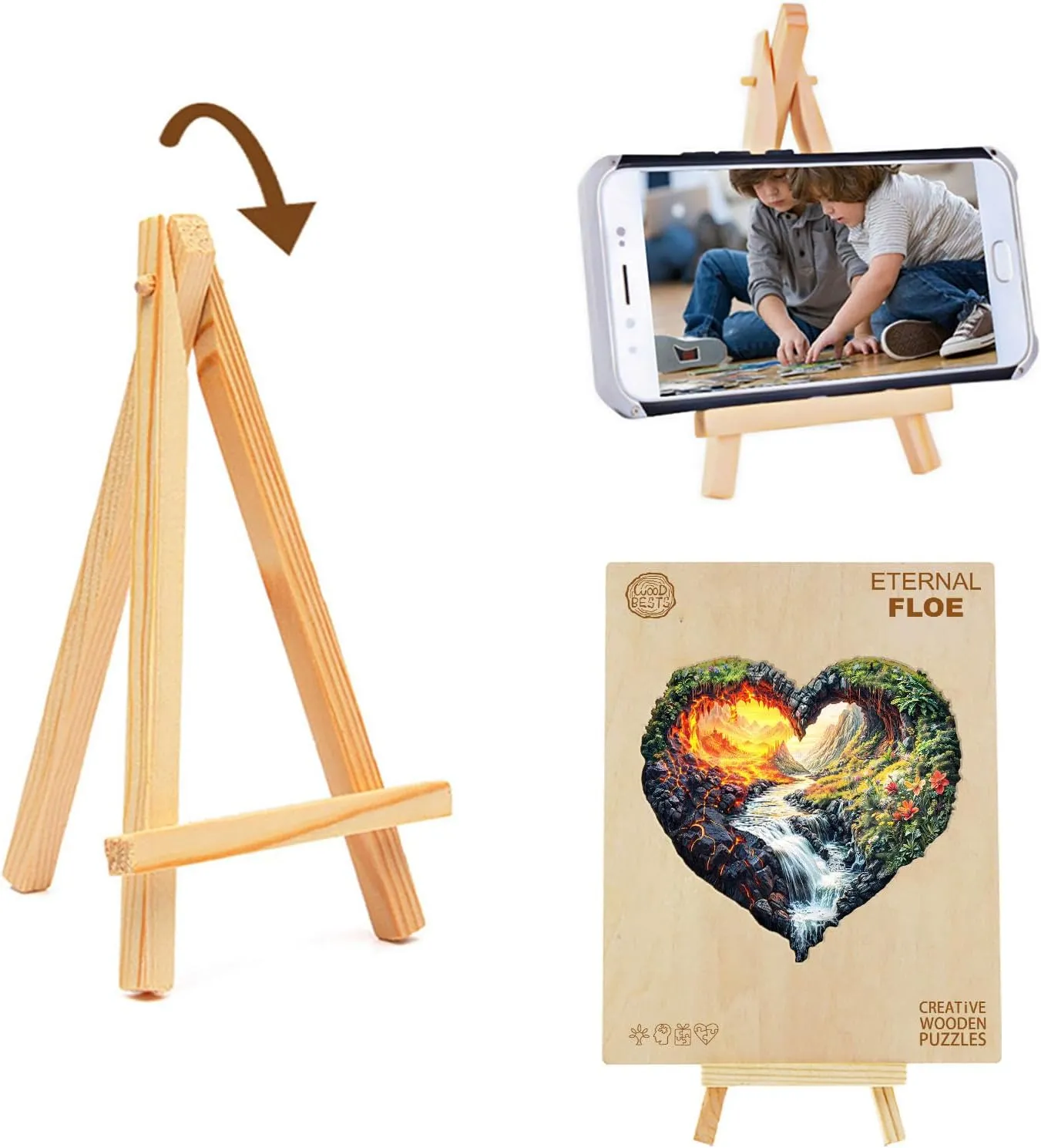 Family Game (M-11.4 * 11.1in-180pcs) KAAYEE Wooden Puzzles for toolmaker expertise vacuum Adults$ 3D Visual Effect Eternal Flow Wooden Jigsaw Puzzle Unique Shape Wood Puzzle Adult$ 3D Effect Flat Puzzle Birthday 