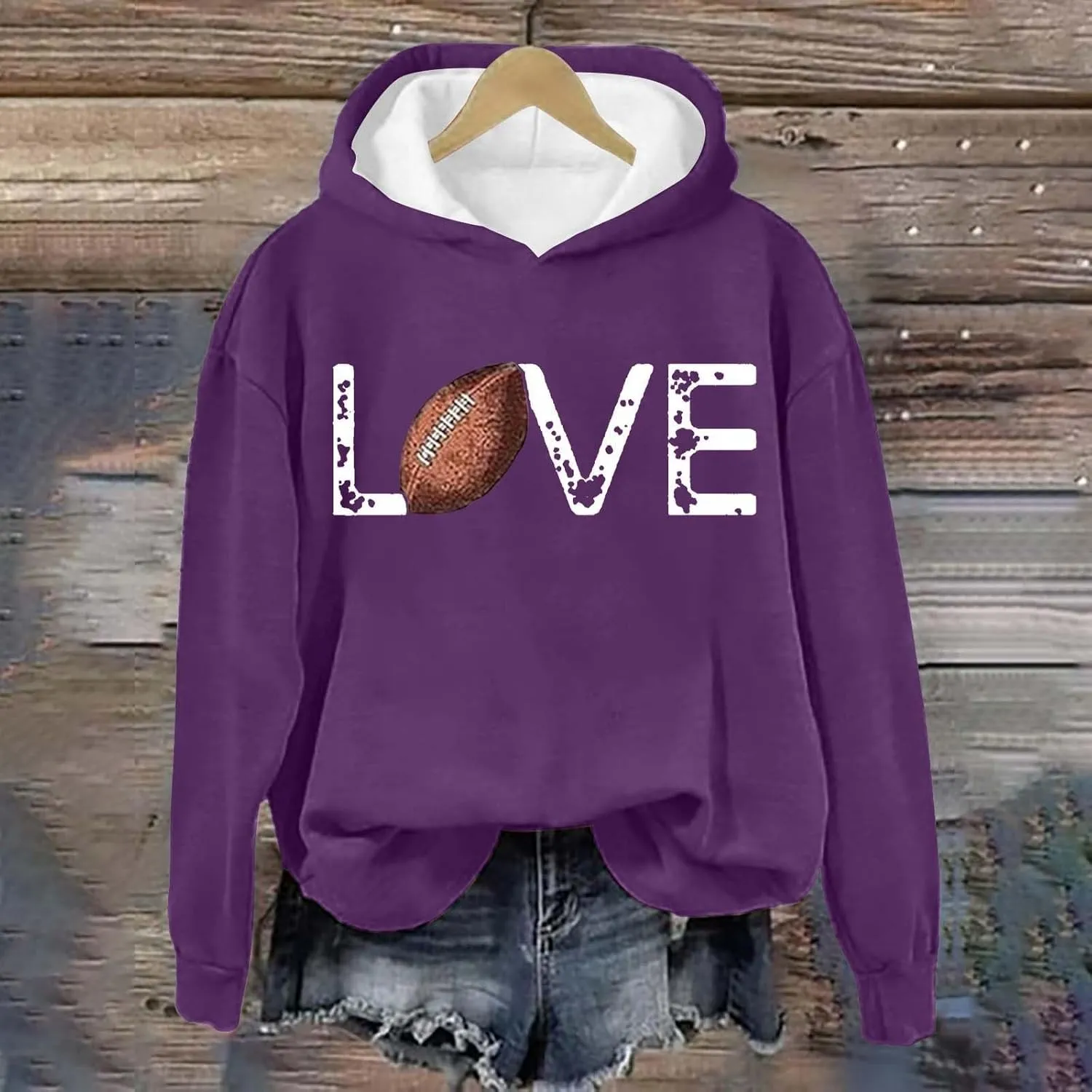 Fan Shirt Letter Print Long Sleeve Casual semester static Top Workout Jackets For Woman Football Tshirts Shirts Womens Summer Tops 