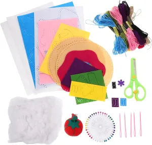 Felt Sewing Crafts Doughnut Fun Animal Craft for Boy Girl for Birthdays and Holidays Promotes Creativity and Hand-Eye Coordination KICHOUSE 1set spearhead Boys and Girls 