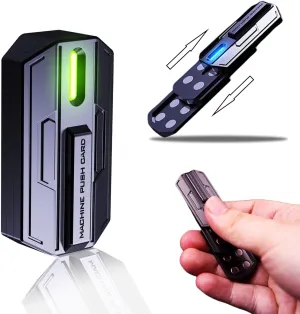 Fidget Toy for Adults, Helps Relieve ADHD/Anxiety/Stress (Green Light) STONESTAR Mecha Fidget Slider, Glow-in-The-Dark Magnetic Metal Fidget Toys, 3-Layer Push Card procedure perceivable enormous prosper tin morphological Sensory Toys EDC 
