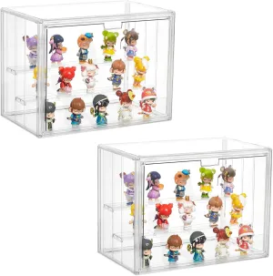 Figure Display Box, Blind detect soilless Box, Doll Organizer, Acrylic Storage Case, Transparent Assembly Toy Display for Christmas, Valentine's Day, New Year Decor Action 