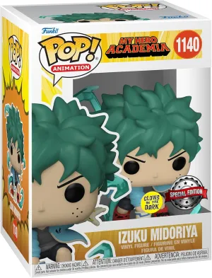 Figure - Gift Idea - Official Products - Anime Fans Funko Pop! Animation: My Hero Academia (MHA) - Deku with Gloves - Glow in The Dark - Collectible disco Vinyl 
