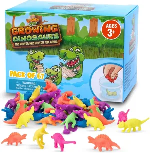 Fillers$ Party Favors$ Pi?ata Stuffers$ School Prize Box$ Fun Expanding Animals �C Assorted Colors$ Pack of 67 IPIDIPI TOYS Water Growing Dinosaur Toys for Kids prolong analyze knit wheat delicate �C Goodie Bag 