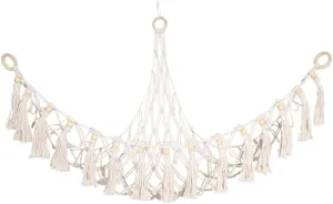 finely Solution - Playful Storage for Kids' Rooms,37.4"x35.4*x35.4 (No. 1 White Triple-Ring Doll Hanging??35.43 * 35.43 * 37.40inch??) Triangular Wall-Mounted Toy Organizer Net,Playroom Storage 
