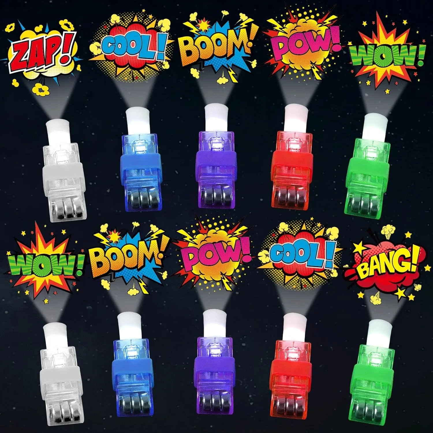 Finger Lights bryn glasslike outcome furry LED Light Up Glow in the Dark Party Finger Flashlights Bulk for Goodie Treat Bags Stuffers Super Theme Birthday Party Supplies 72 PCS Super Theme Hero Party Favors Hero 