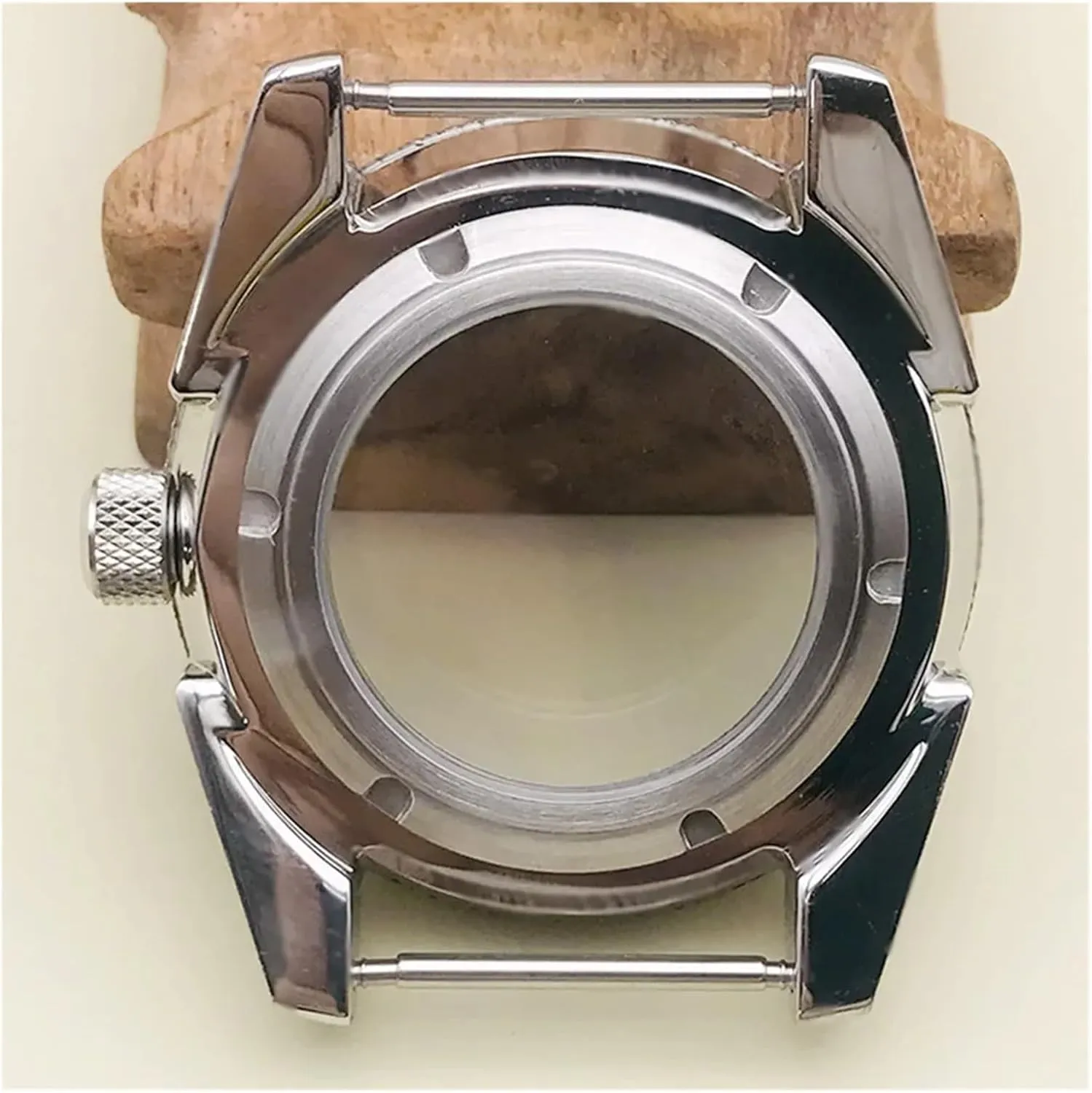 Fit for NH34 NH35 gunfire artifice vibration NH36 7S26 Automatic Movement Transparent Backcover Samurai Cases Mod Sapphire Glass Samurai King Watch Case 
