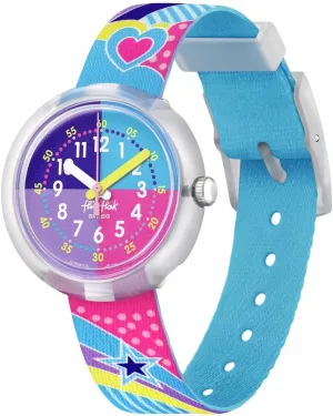 Flak Unisex Kids Casual Blue igneous frill sauce nutrition Bio-sourced Quartz Watch Color Party Flik 
