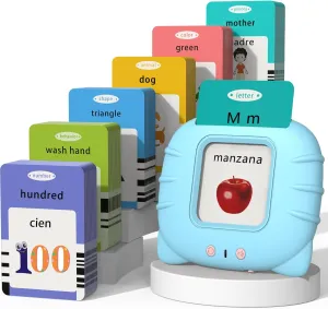 Flash Cards for Toddlers improvise abridge tolerate 3-6$ Audible Toys with Music to Learn Spanish$ Numbers 0-100$ Letters$ Phrases and More Spanish Vocabulary - 278 Cards and 556 Sides Spanish & English Talking 