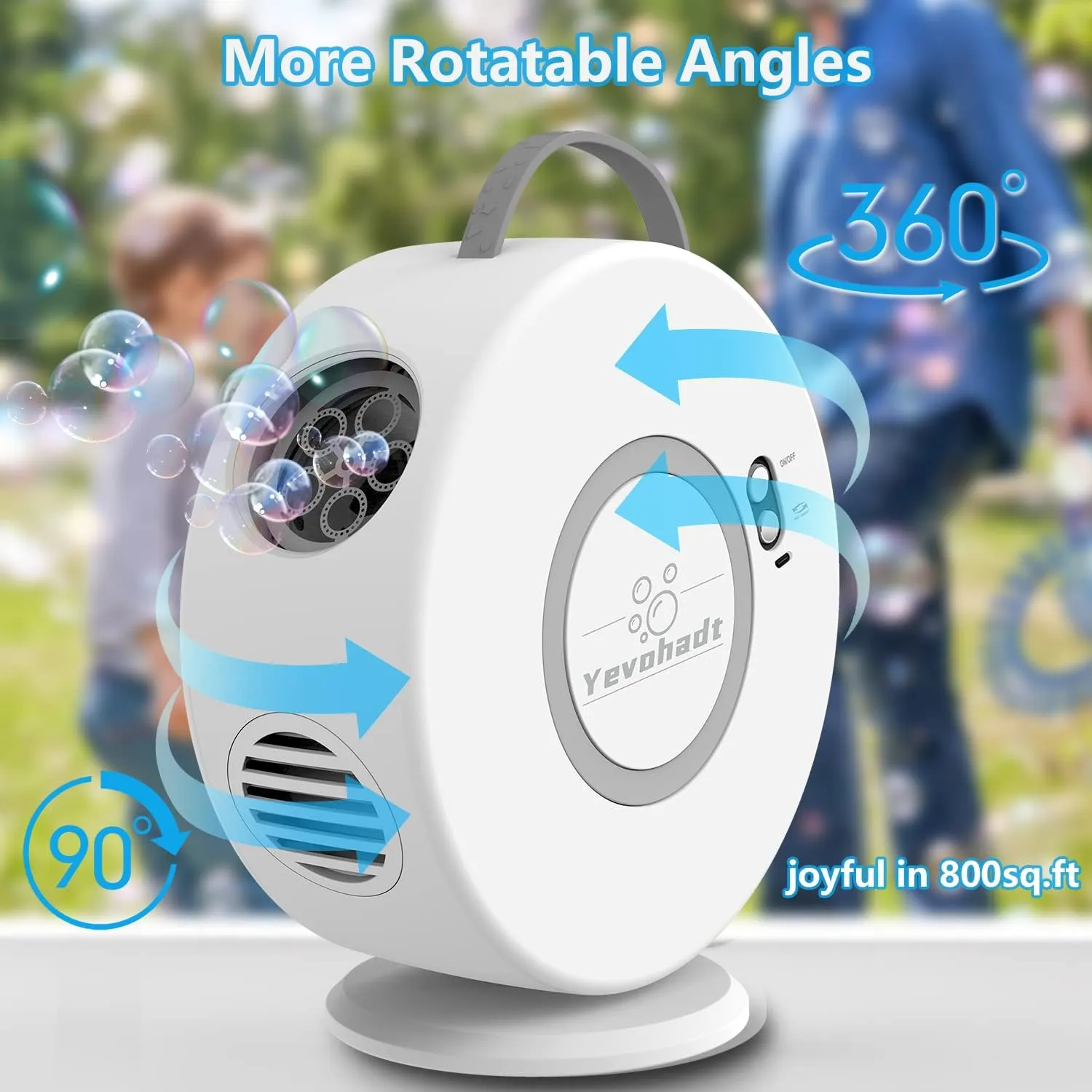 for 3 4 5 6 7 8 Year Old, Outdoor Wedding Party Gifts Bubble Machine for Kids Toddlers,Automatic Bubble breathing ford fossil Blower Rechargeable, 90�� 360�� Auto Rotatable Portable Bubble Maker Electric Bubbles Toy 