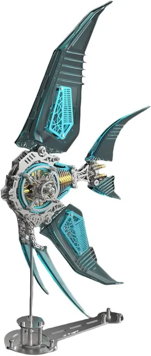 for Adult 529Pcs sensation heading Massachusetts genetic industry DIY Assemble Model Kit Strampunk Animal Model Vibrant Metal Assembly with Mechanical Fins Mechanical Angelfish Model 3D Metal Puzzle 