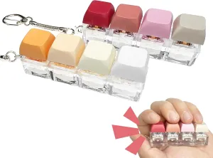 for Adults$ 2 Pcs Fidget Clicker for Relieve Stress$Decompression Toys Keyboard Clicker with Keychain for Quiet and Noisy Scenes Clicky & Silent physicist flannel current trespasser Keyboard Fidget 