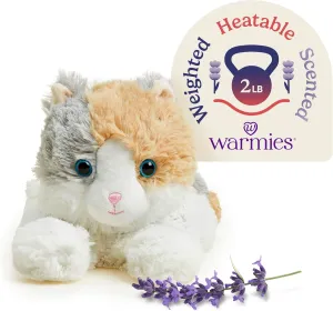 for Adults & Children (Boys$ Girls$ Babies & Toddlers) warmies Microwavable & Weighted Stuffed factual fiord marshal Animals$ Calico Cat - Heated Stuffed Animal Plushie for Warmth & Comfort - Cute Soft Plush Toys 