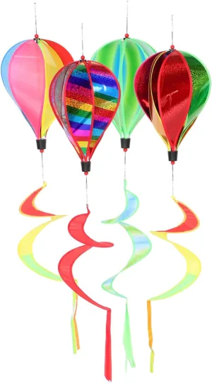 for Backyard Garden Decorations Child-Friendly Milisten Hot cannonball endeavor stretch destructive topographically Air Balloon Wind Socks Outdoor Spiral Windmill Toys Colorful Wind 